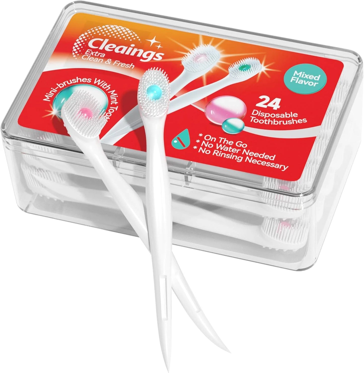 Mini Brushes-Disposable Toothbrushes with Toothpaste and Pick for Work or Trav